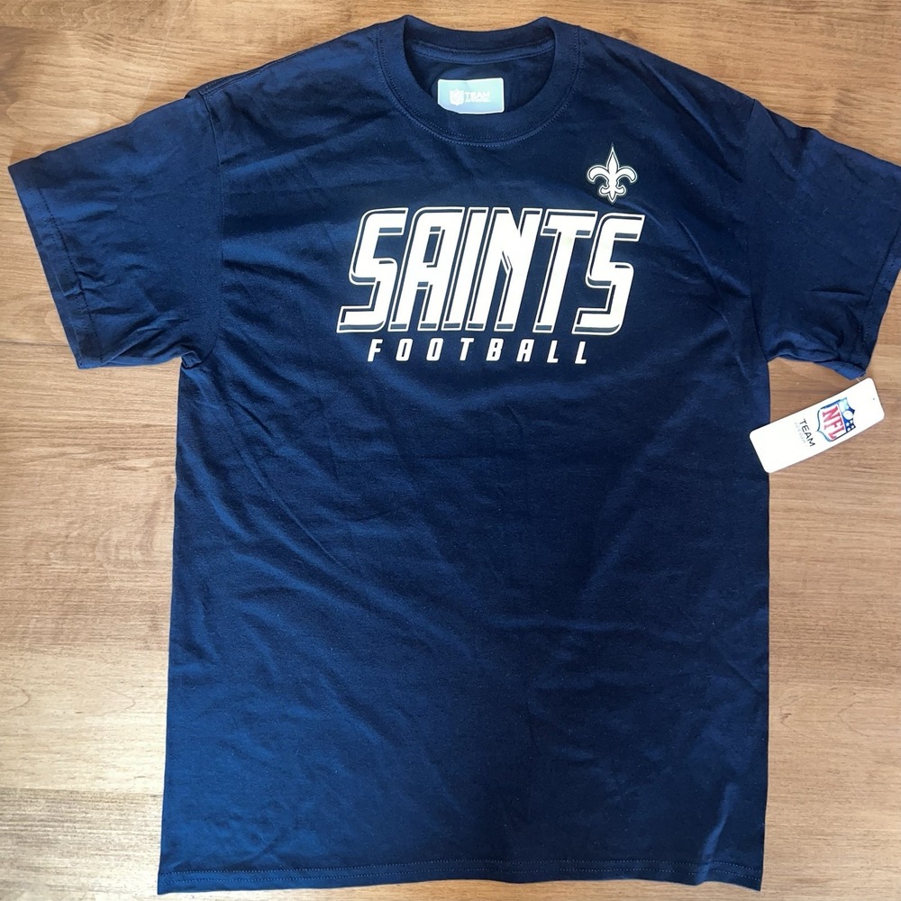 NEW New Orleans Saints T Shirt Men's Size Medium Black NFL - Picture 3 of 10